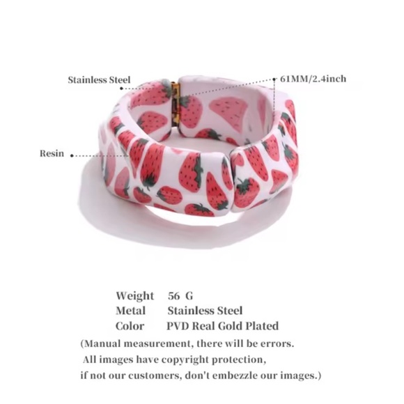 Cherry 🍒 Colorful Fruit Pattern women Bracelets - Picture 4 of 11